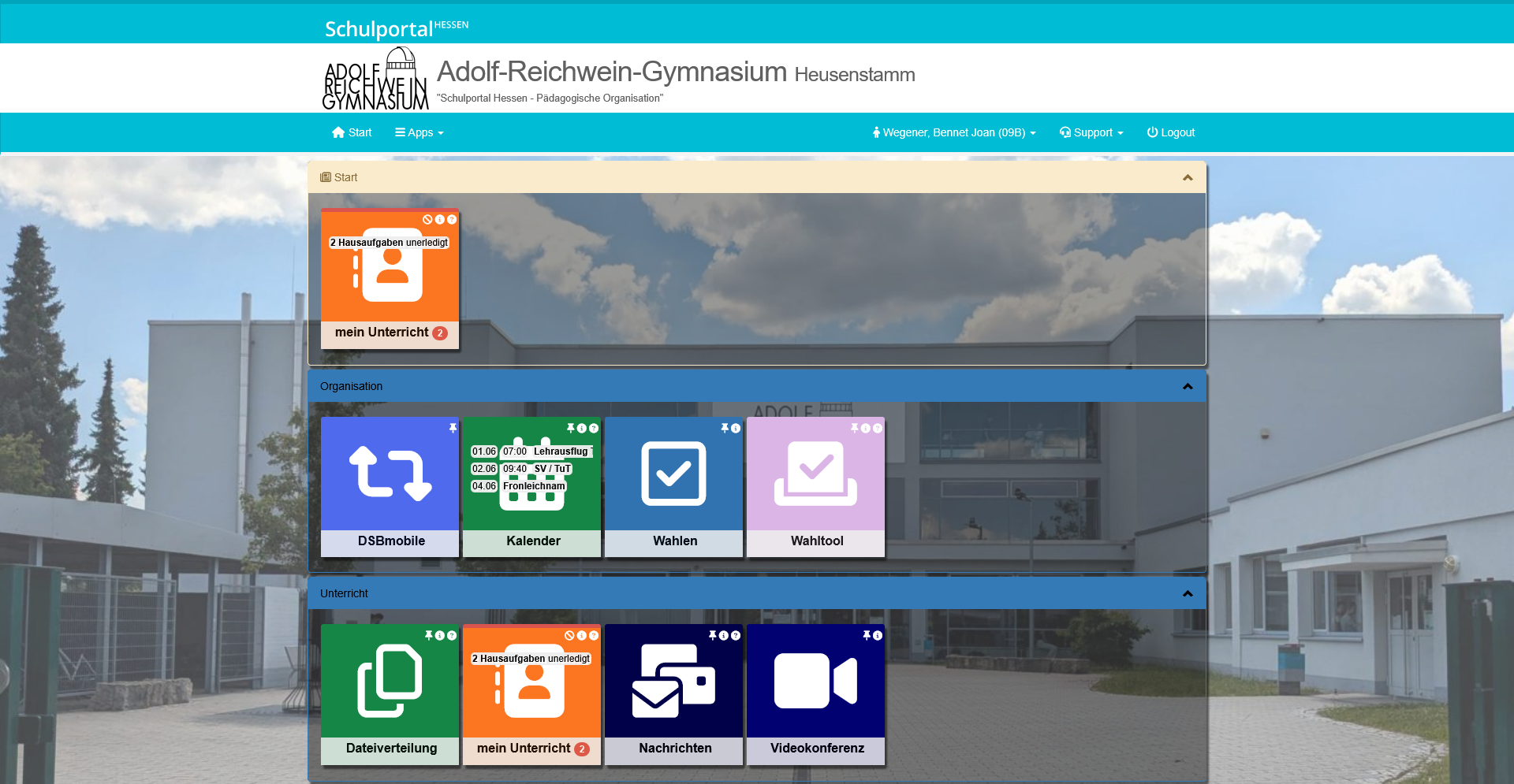 Schulportal Hessen Dashboard
